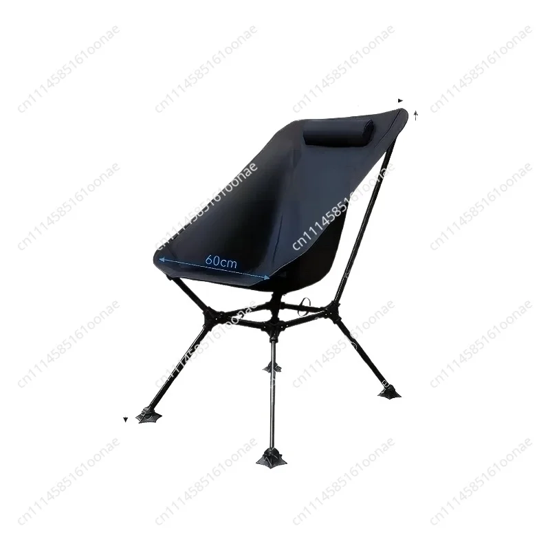 High-back outdoor lounge chair lightweight folding camping chair portable square aluminum alloy chair