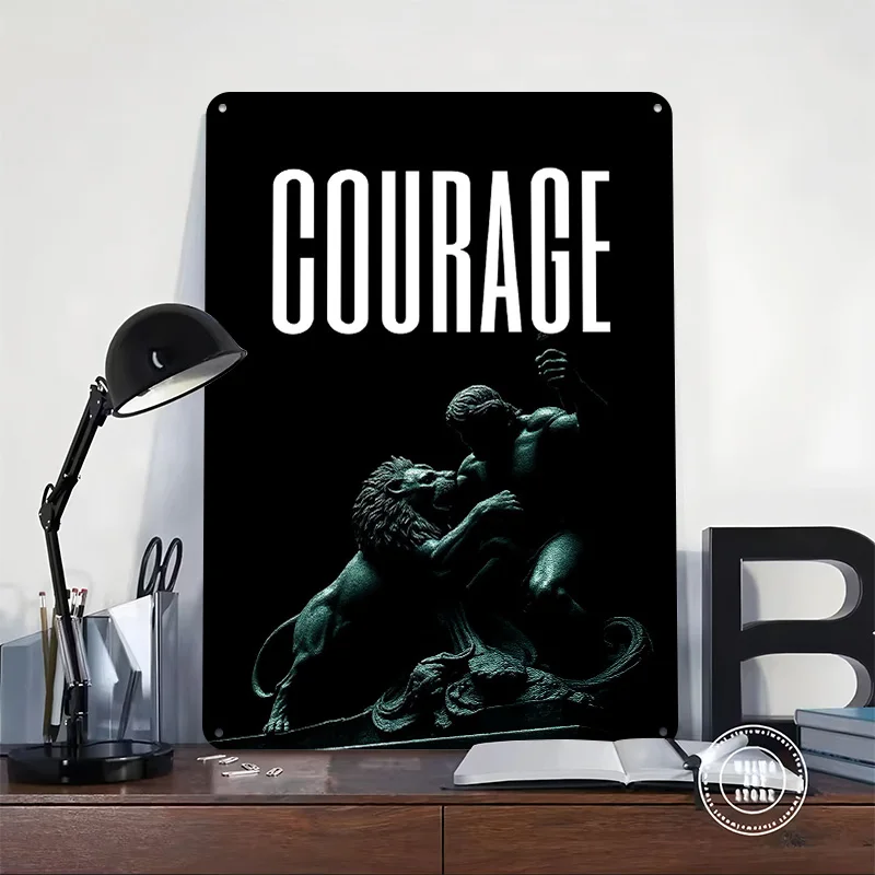 Stoic Philosophy Quote Art Printed Poster Customized Retro Wall Art Vintage Metal Tin Signs for Decoration Home Decor Items Room