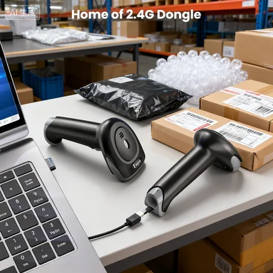 Eyoyo Barcode Scanner 2D 1D QR Code 3-in-1 Wireless Bluetooth USB Wired Handheld Auto-Scan for Retail POS Warehouse Supermarket