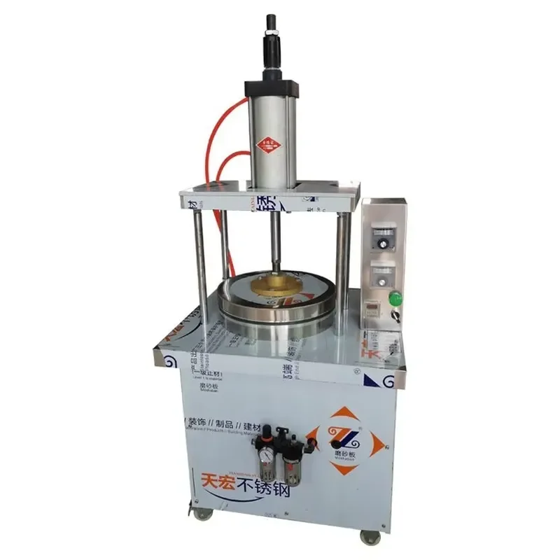 Pancake Maker Thin Cake Forming Machine Circular Wheat Cake Machine Dough Pressing Pizza Flour Heat Press Machine Tortilla