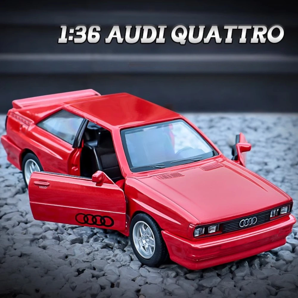 Escala 1:36 Audi 1980 Chevrolet Camaro modelo de coche de juguete puertas extraíbles vehículos abiertos juguetes en miniatura colección regalos para niños