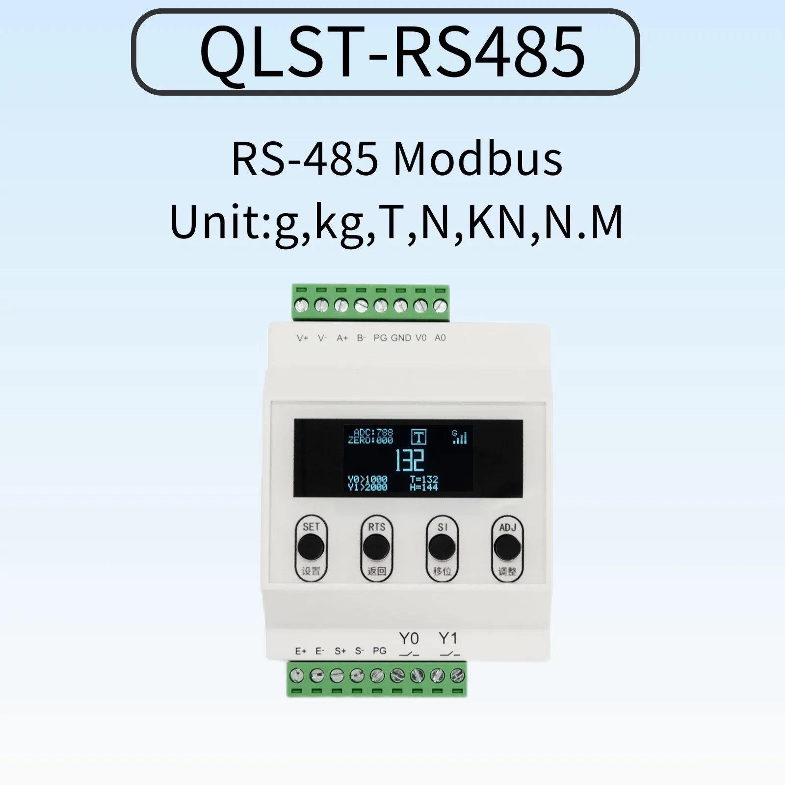 Weight Sensor Load Cell Amplifier Transmitter Anti-Interference Conversion Device 0 To 10v To 5v 4-20mA Modbus Communication