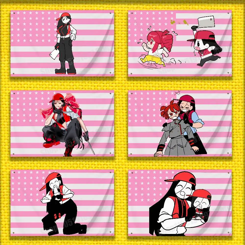 

Yi Xi Singer Meat Girl Flag For 50*70cm 60*90cm 60*110cm 80*120cm 100*150cm 150*200cm Camp Banner Tapestry