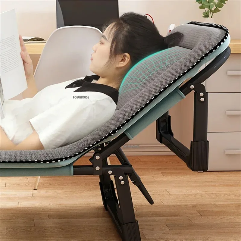 Modern Folding Bed with Mattress Office Dormitory Lunch Break Single Nap Bed Simple Accompanying Bed Space Saving Adults Beds Z