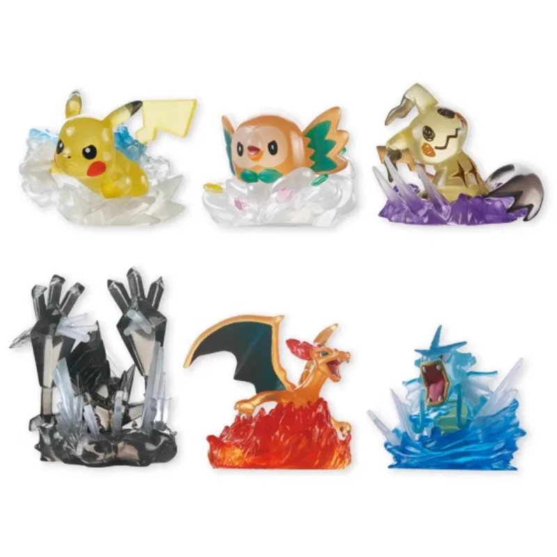 BANDAI Anime Pokemon Rowlet Poipole Necrozma Charizard Gyarados Christmas Gifts for Children Genuine Action Figure Model Toys