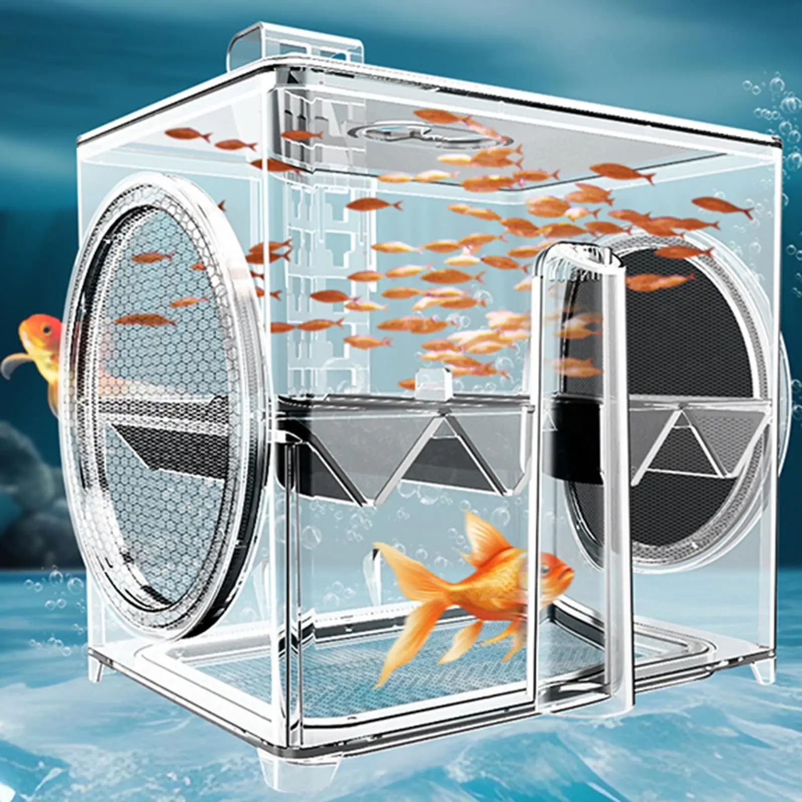 Aquarium Breeding Box Aquarium Feeding Box Fish Egg Isolation Acrylic Isolation Box Fish Tank Hatchery for Baby Fish Shrimp