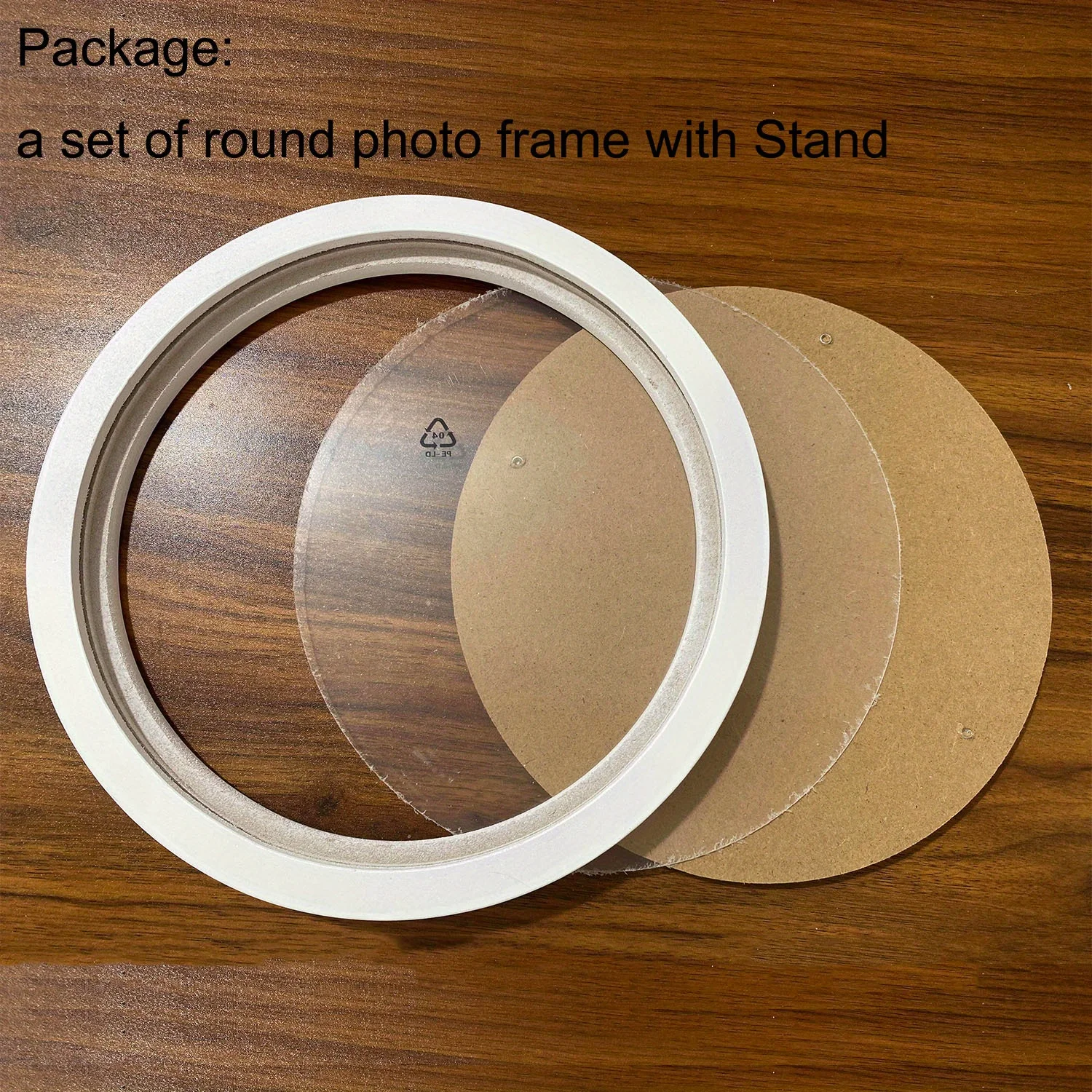 1Pc Round Wooden Photo Frame, Decorative Photo Holder & Embroidery Hoop Stand for Home, Office and Hotel Decoration