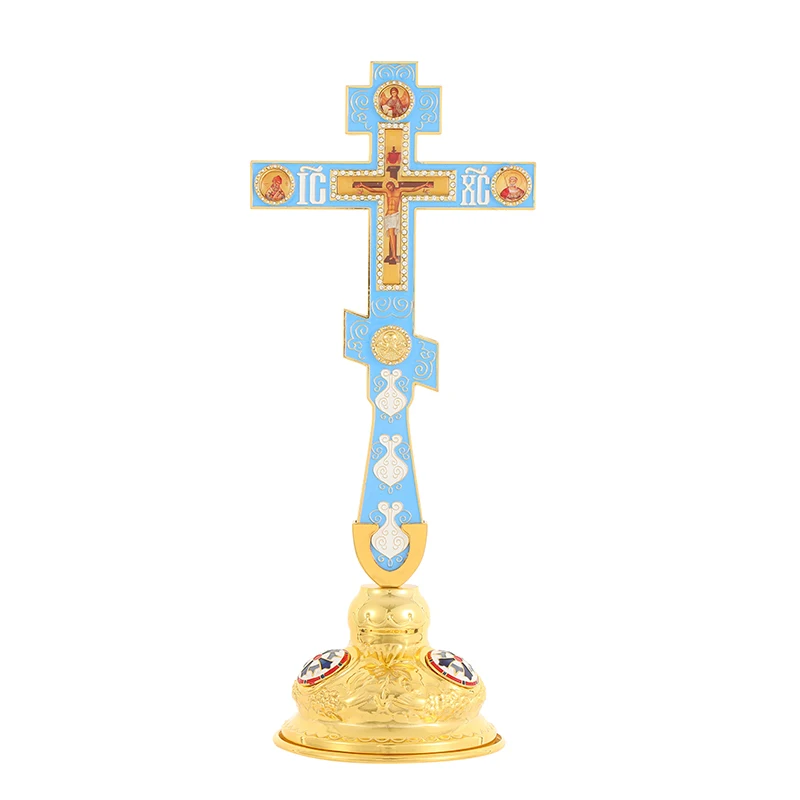 Imagem -03 - Holy Alloy Wall Cross Table Religioso Cristão Bênção Católica Decoração Igreja