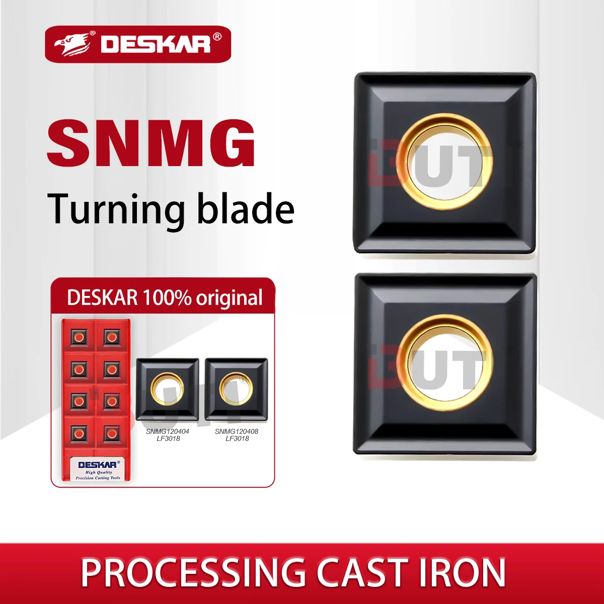 

DESKAR 100% Original Carbide Inserts SNMG120404 SNMG120408 LF3018 External Turning Tools CNC Lathe Process Cutting For Cast Iron