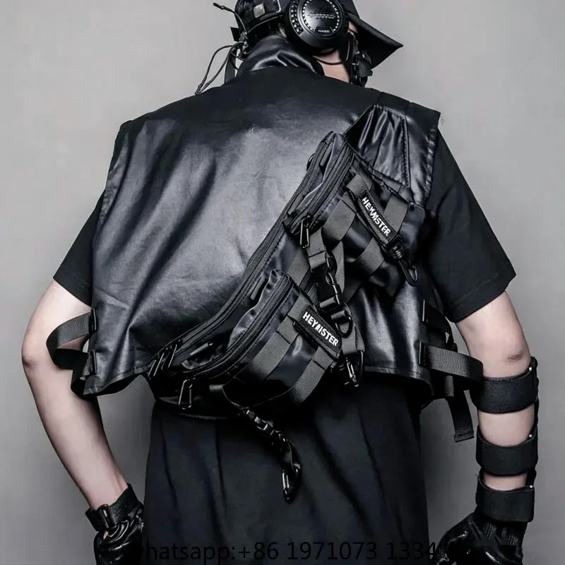 Tactical Techwear Hip Hop Detachable Combined Waist Bag Men Women Multifunctional Crossbody Chest Bag Street Casual Fanny Pack