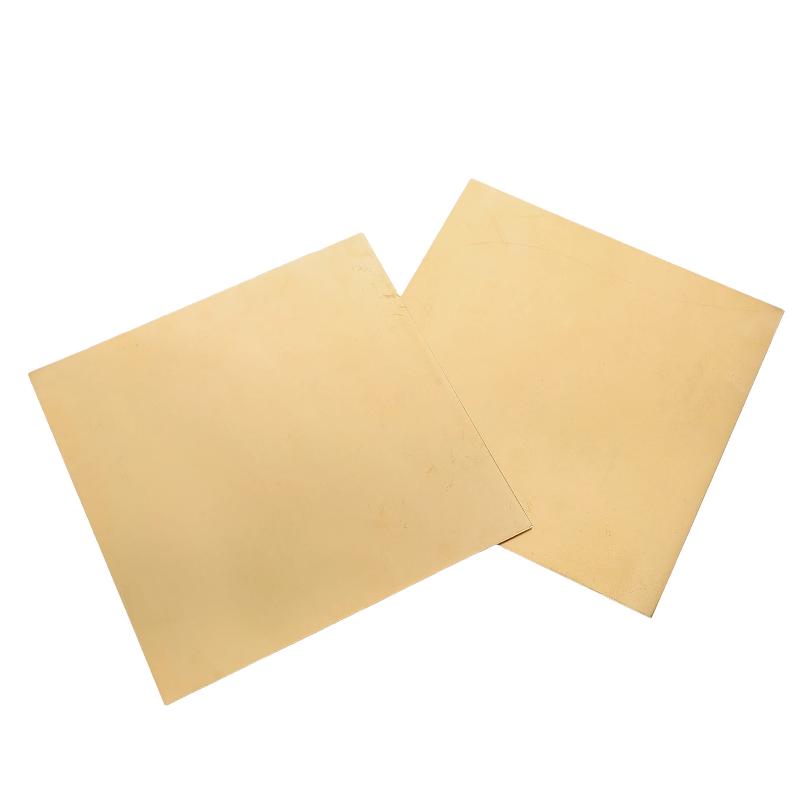 

2Pcs Brass Plate Set High Conductivity Durable Scratch Resistant Metal Sheets for DIY Crafts Electrical Projects Home