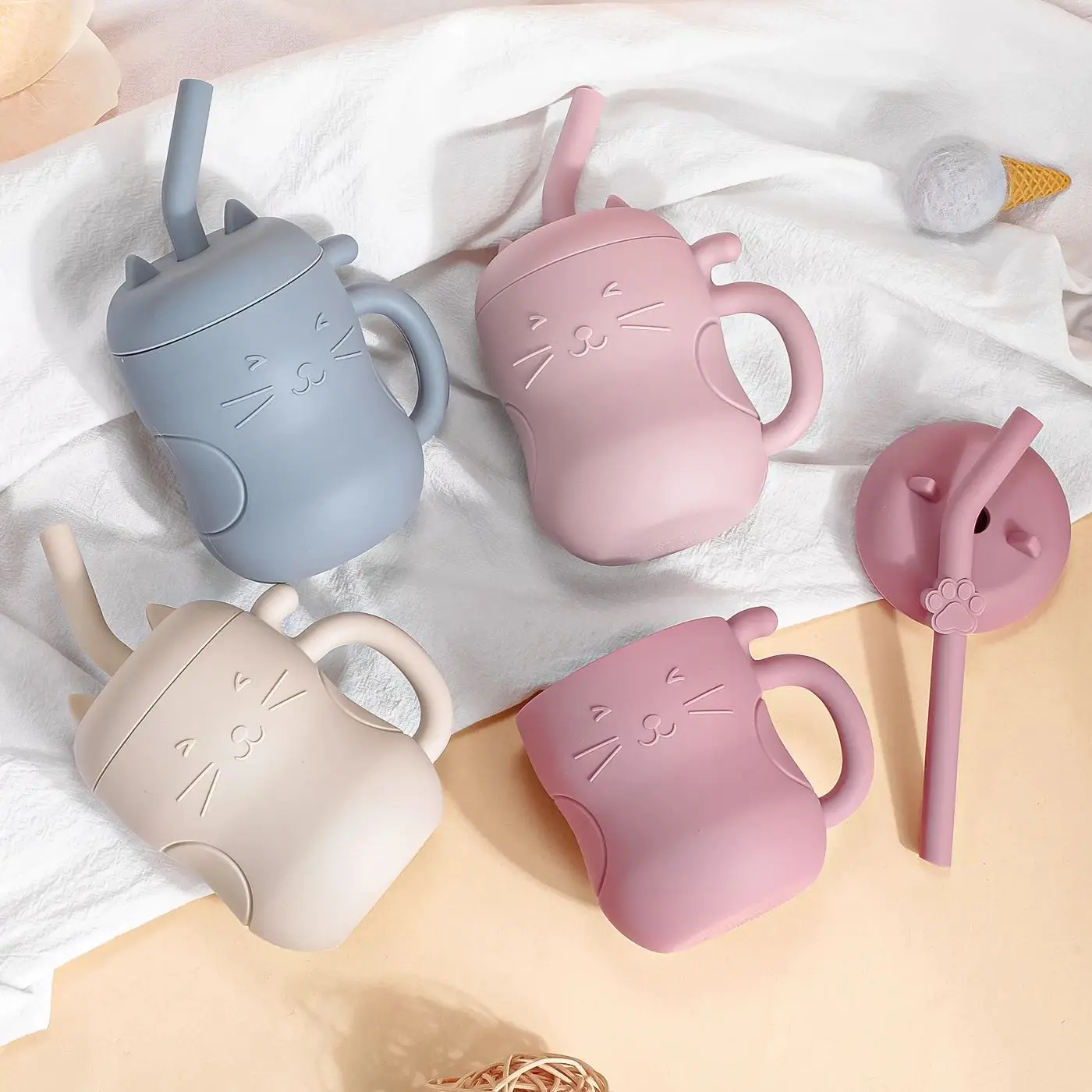 1pcs Kindvoeding Siliconen Cups Voor Jonge Kinderen Draagbare Leren Hand Schacht Drinkwater Cups 150ml 5oz Kids spullen Geschenken
