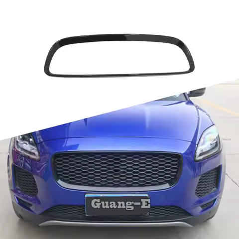 Car Cover Detector Carbon Fiber Trim Front Bottom Grid Grill Grille Hoods For Jaguar E-Pace Epace 2017 2018 2019 2020 2021 2022