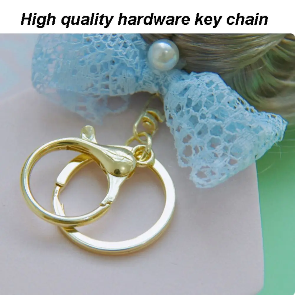 Cartoon Princess Doll Pendant Keychain Kawali Dress Up Doll Hanging Backpack Ornament 13 Movable Joints Vinyl Bag Keyring