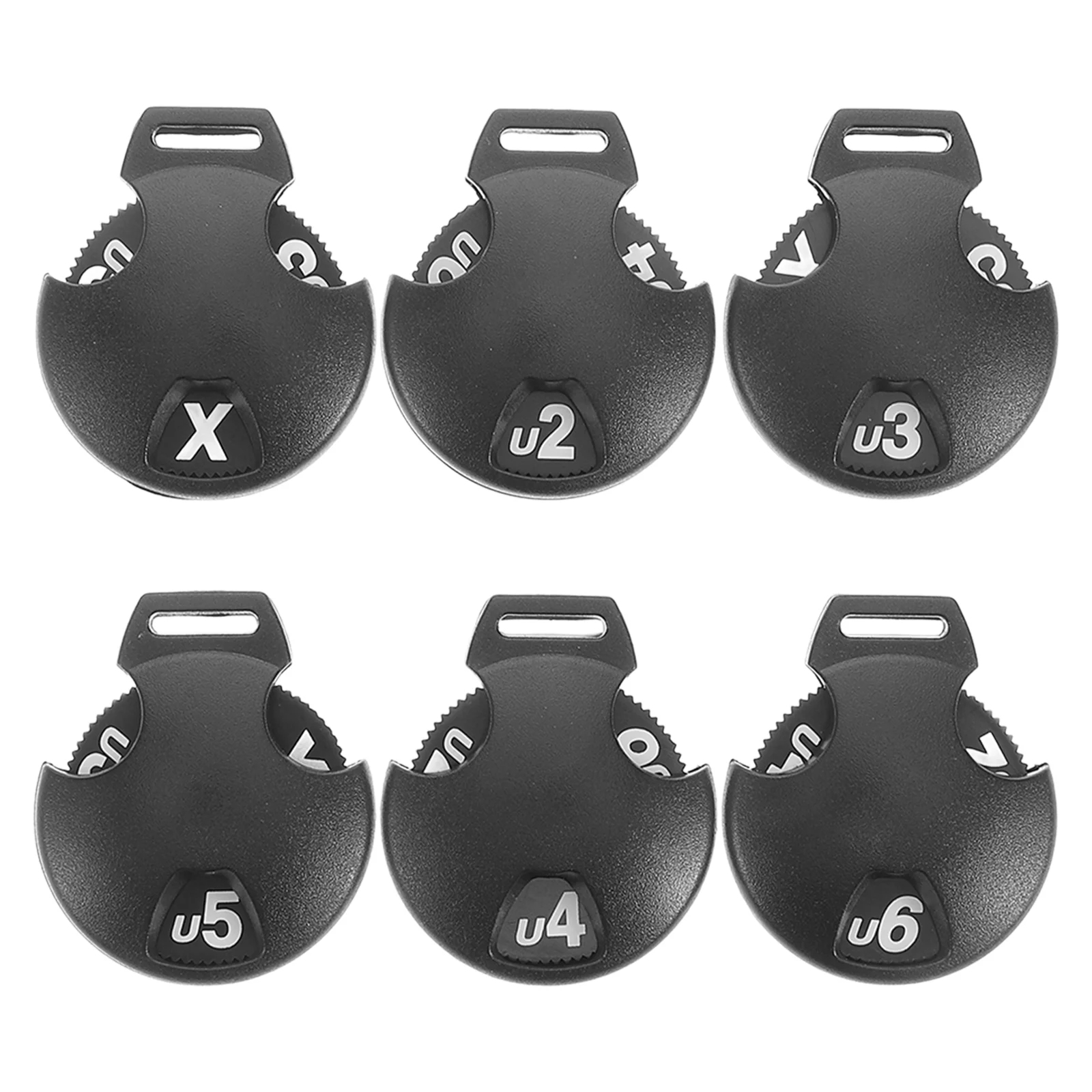 6 Pcs Golf Club Cover Balls Protector Number Tag Label Headcover Large Tags Plastic 10 Labels Interchangeable