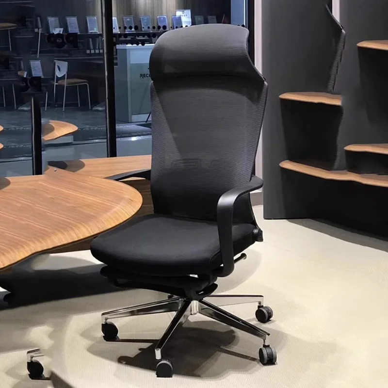 Armpad Cheap Relax Office Chair Mesh Comfy Ergonomic Fancy Modern White Office Chair Computer Recliner Bureau Meuble Furniture image 4