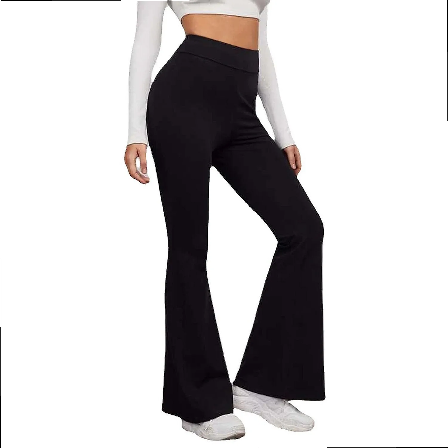 High Waist Yoga Pants for Women Spring Summer Tummy Control Flared Leggings Running Lounge Pants