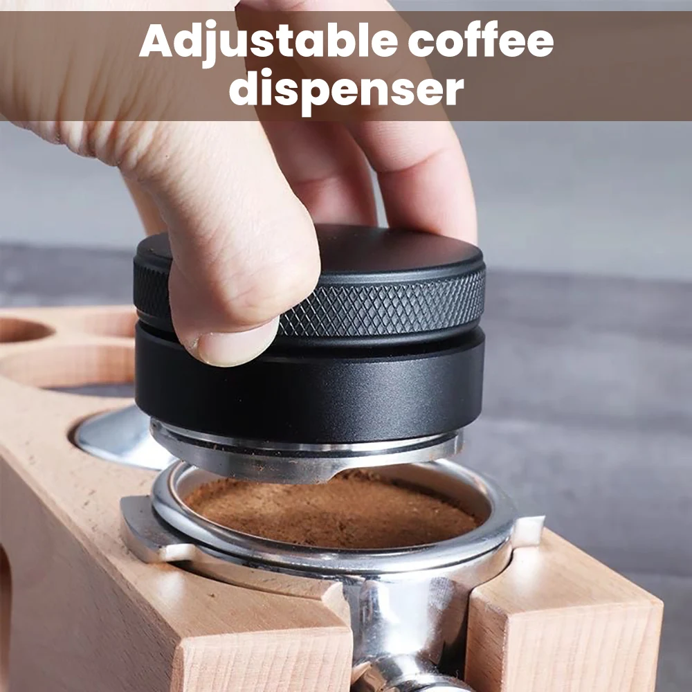 Coffee Powder Dispenser Stainless Steel Powder Press Espresso Machine Flat Bottom Three Paste Powder Hammer 51/53/58mm Universal