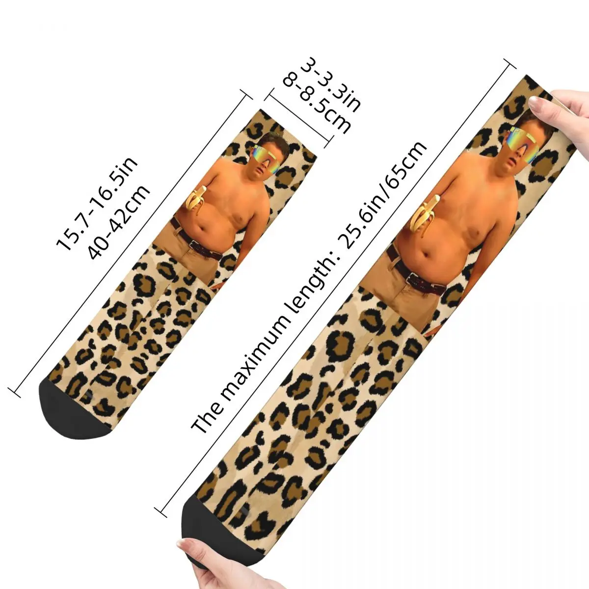 Funny Happy Men\'s Socks Gibby Banana Cheetah Energy Retro Harajuku Icarly Street Style Crew Crazy Sock Gift Pattern Printed