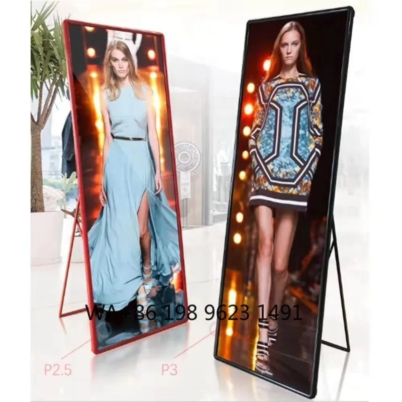 LED Display Panel Indoor Fixed Rental LED Video Wall Standing Poster Screen Commercial Advertising Digital Signage Display