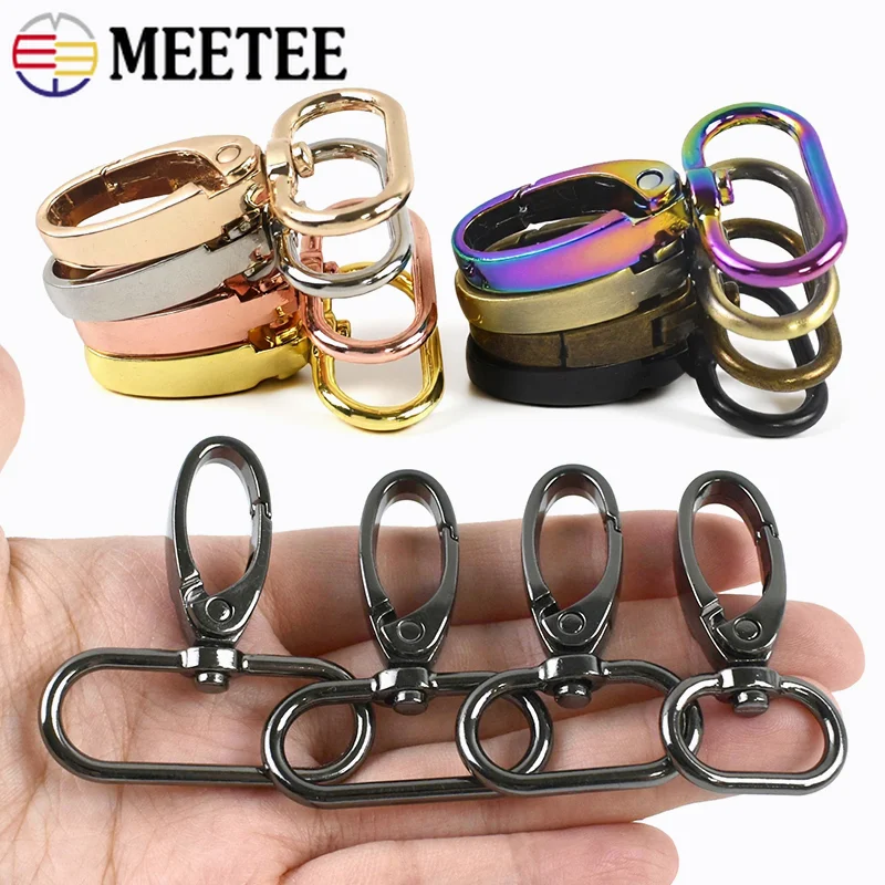 

50/100Pcs 16-38mm Metal Buckle Bag Strap Clasp Swivel Lobster Buckles Collar Carabiner Snap Hook DIY Accessories for Handbags