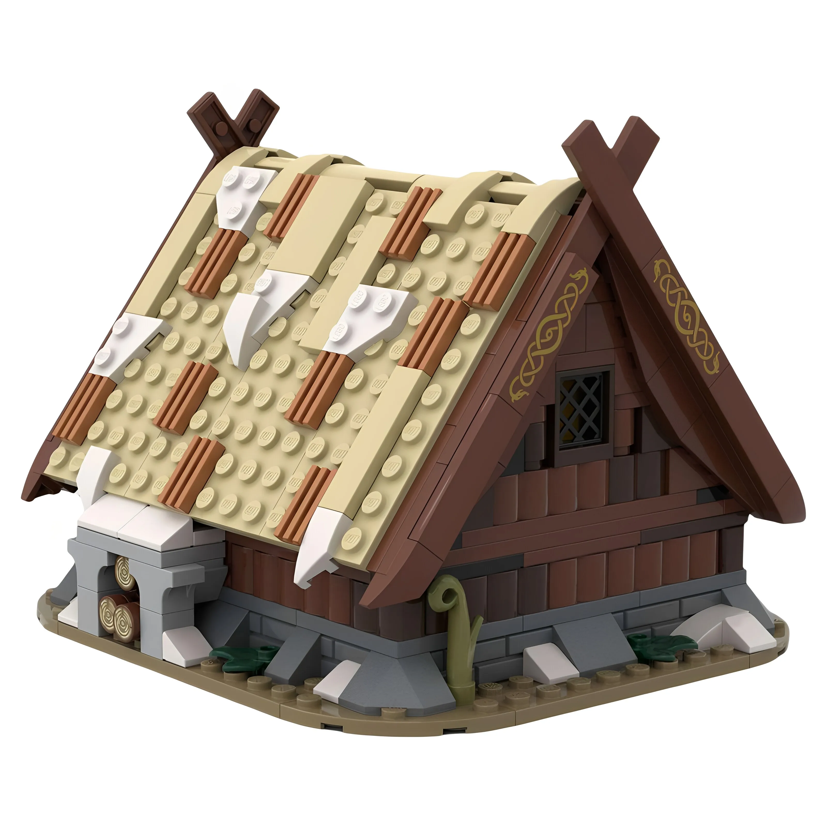 MOC Medieval Village House Architecture Building Blocks Bedroom Tool House Model Removable Roof Constructor Assembly Toy Gift