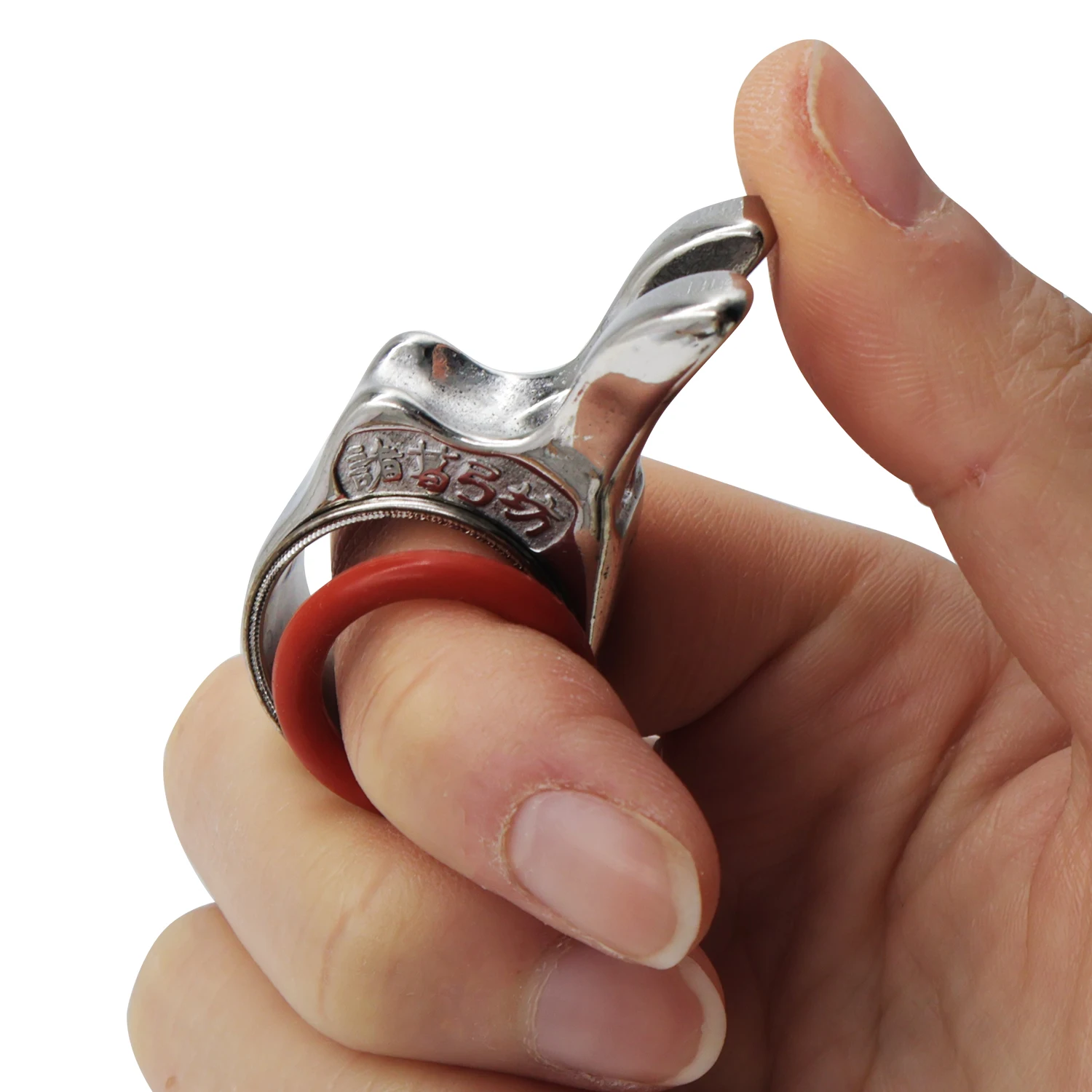 Schleuder-Angeldart-Auslöser, Edelstahl-Schießfingerring, Ring mit Lagerdesign, Schleuderzubehör – Detail 5