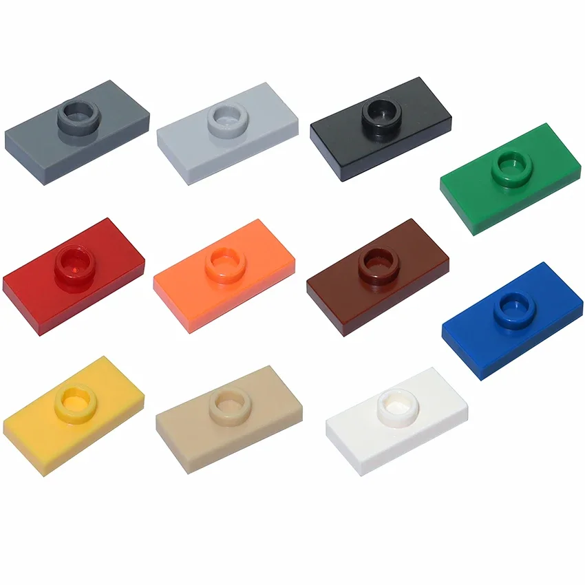 

100PCS Building Block 1x2 with 1 Stud Plate Board Parts Assemble Particles Compatible with 15573 3794 Changeover Creative Bricks