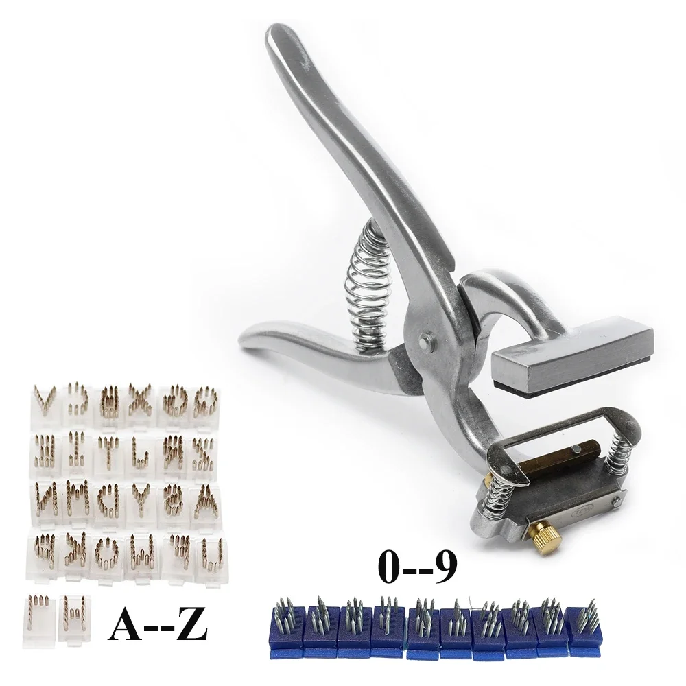 1PCS Sheep Pig Pet Dog Ear Tattoo Plier Clamp Aluminium Punch Alloy Veterinary Identification Animal Farming Tools Supplies