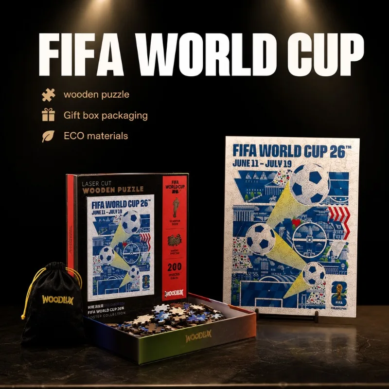 

FIFA Officially Licensed World Cup Host City Philadelphia Theme Wooden Jigsaw Puzzle Fan Collectibles Home Decor Holiday Gifts