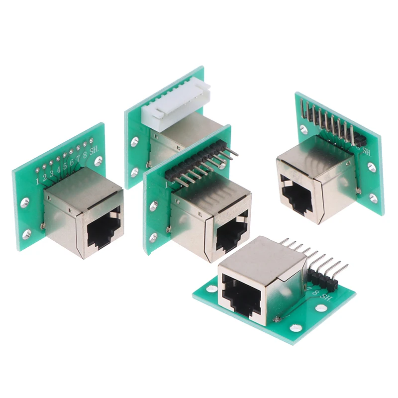 1Pc RJ45 Adapter Board To XH2.54 Modular Ethernet Connector Adapter Network Interface + Breakout Board + Pin Header