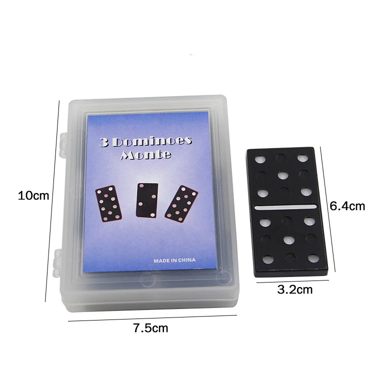 3 Dominos Monte - Close Up Magic, Magic Tricks props Illusions TV Show Professional Magic Product Amazing Effect Gimmicks