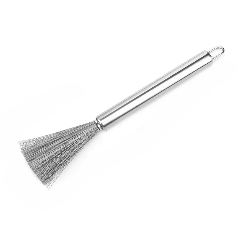 

Stainless steel pot brush can clean dishes, long handle, powerful decontamination, convenient and quick kitchen cleaning tool