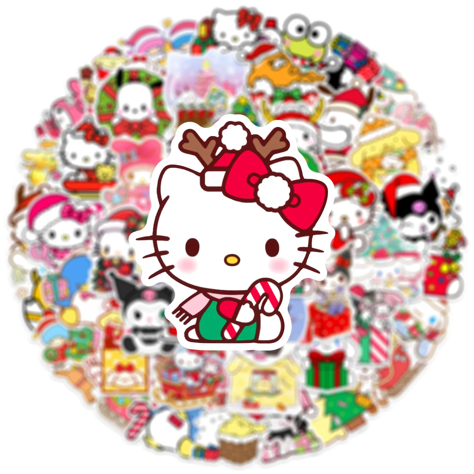 

10/30/50PCS Mix Christmas Sanrio Anime Stickers Scrapbook DIY Laptop Guitar Car Bike Skateboard Graffiti Toy Fun for Kid Gift