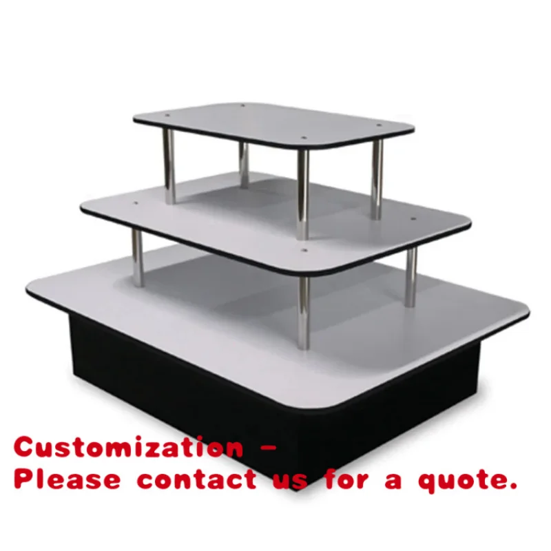 

Customize.Factory 3 Tier square Table Wood Retail Display Table Jewelry Clothes Store