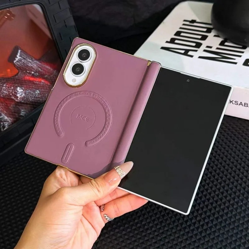 Luxury Business-Style All-Inclusive Anti-Drop For Magsafe Phone Case For Samsung Galaxy Z Fold8 Ultra 7 6Wireless Charging Cover