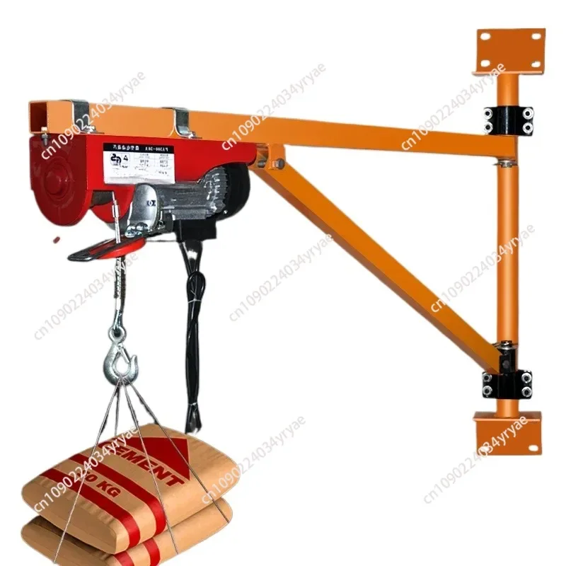 Fast electric hoist 220V small home decoration lifting crane column bracket