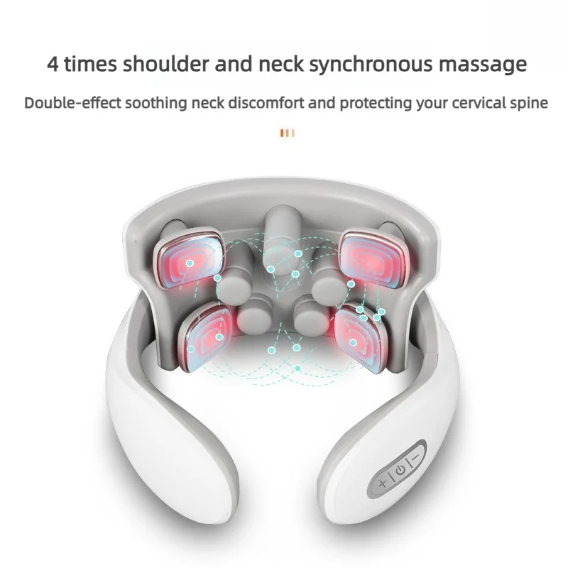 

Портативный умный массажер для шеи и плеч - перезаряжаемый через USB, с литиевой батареей, идеальный подарок для мужчин и женщин