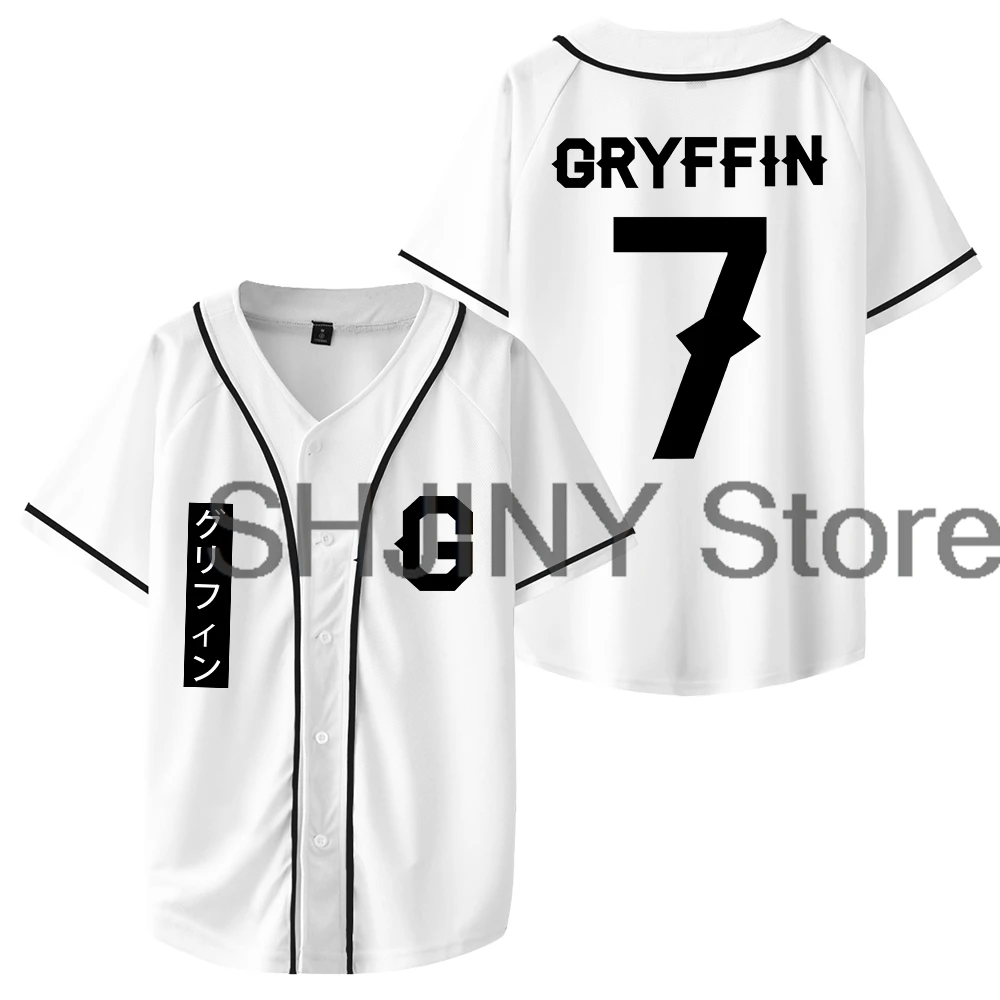 Gryffin Katakana Jersey Baseball Jacket Shirts 2024 World Tour Short Sleeve Tee Women Men Streetwear Hip Hop Clothes