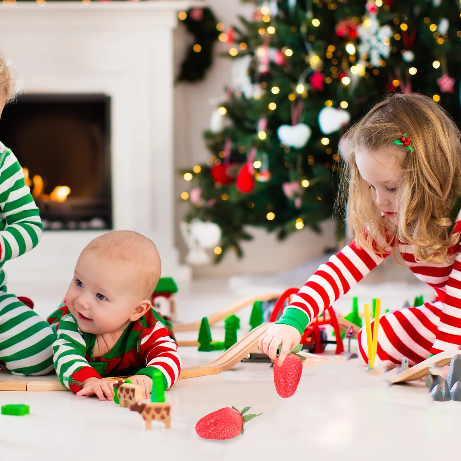 

3Pcs Musical Fruit Shakers Premium Percussion Playthings for Kids Hand Brain Coordination Early Education Rhythm Training