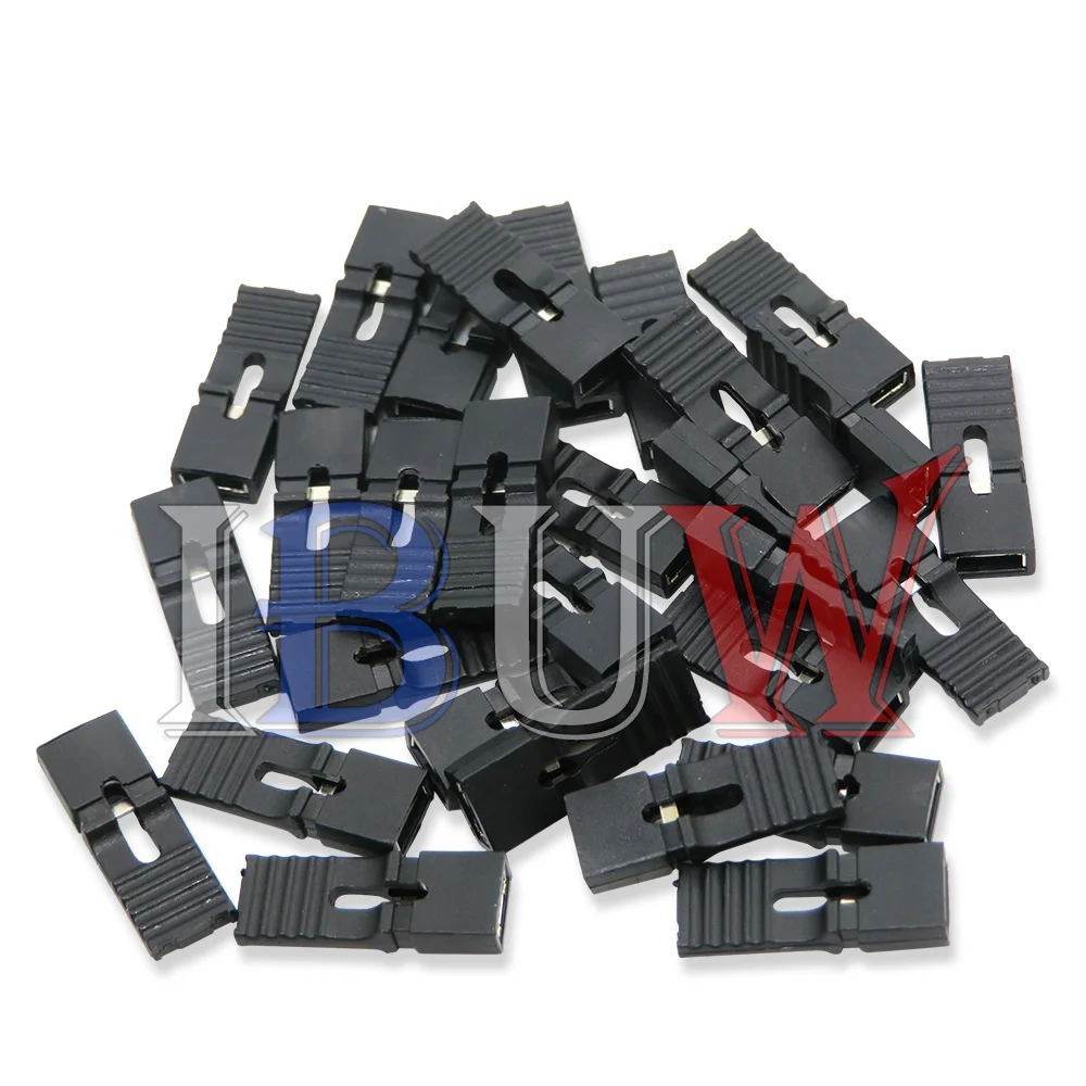 100PCS Jumper Cap 2.54mm Pitch Pin Header Connector Long Type Jumper Plug Cover DIY Repair Parts diygba