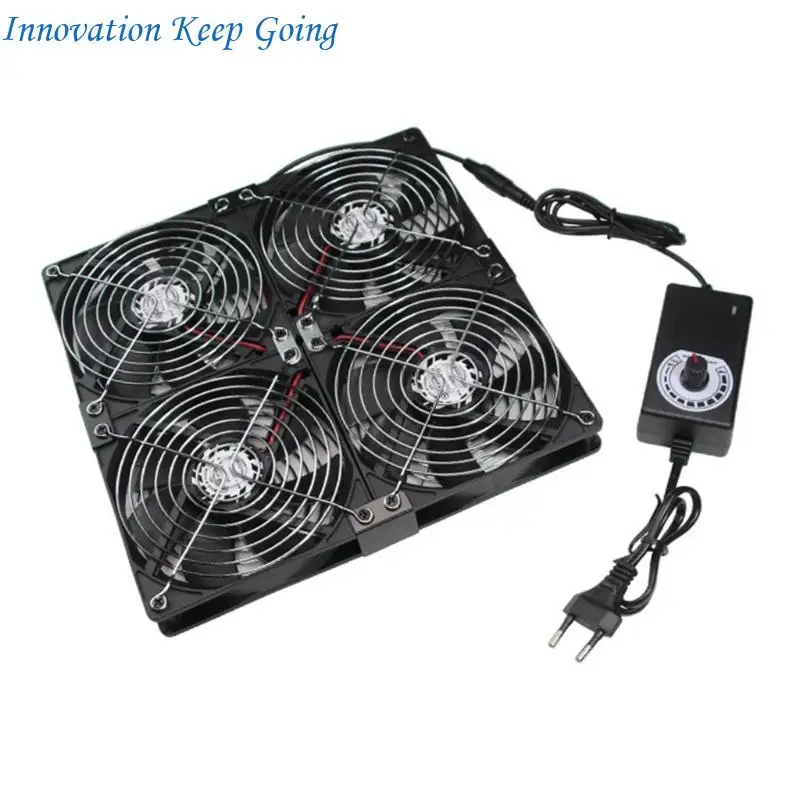 E65C Ventilation Fan 24x24cm Electric Cooling Fan Set for Chassis and Cabinet Cooling