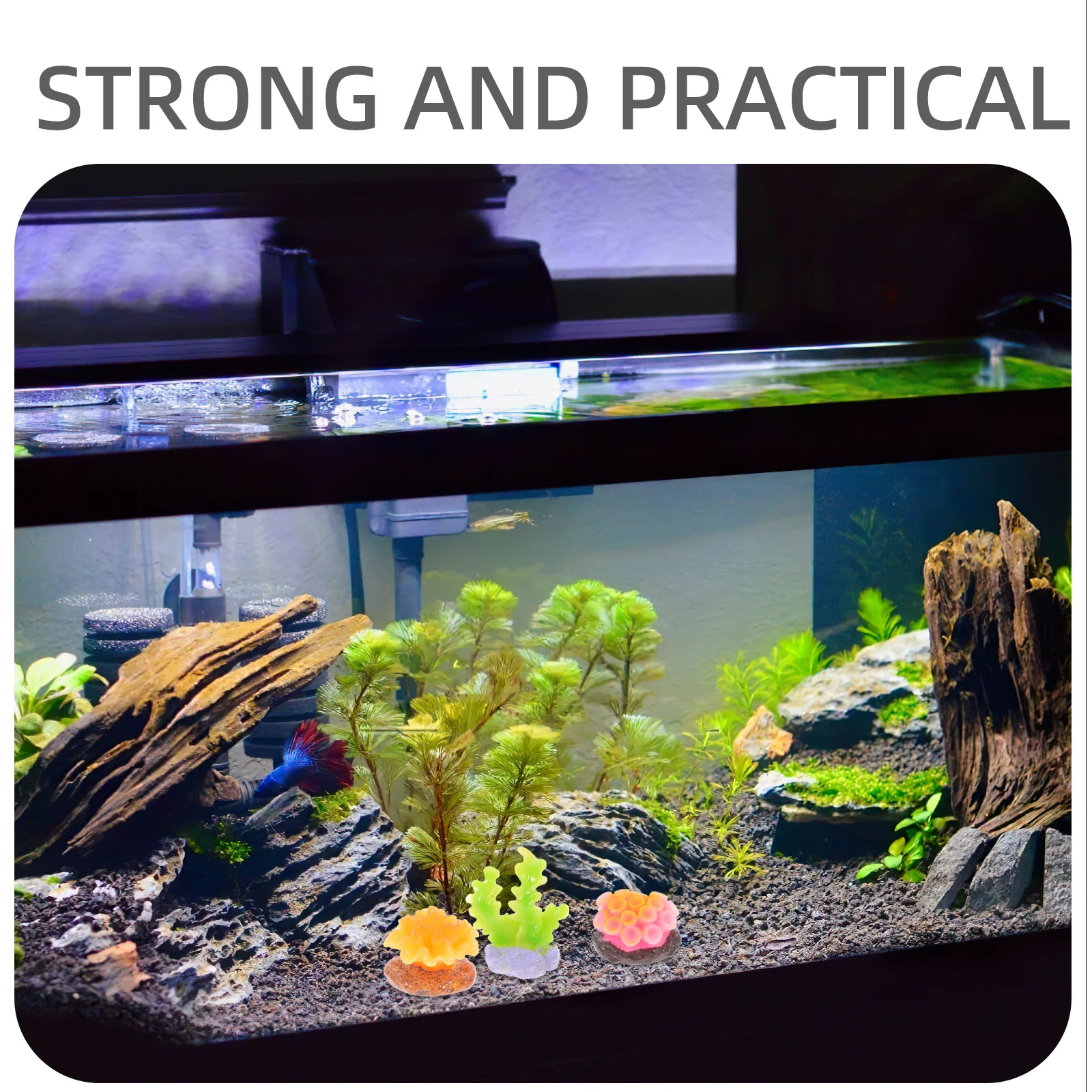 

6Pcs Resin Coral Decorations Aquarium Simulation Coral Reef Fish Tank Landscaping Underwater Decoration Artificial Aquarium