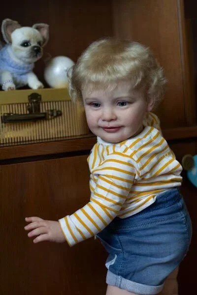 EGO مخصص محدود العرض 26 بوصة تولد من جديد الطفل زوي مع الشعر الجذور يدويا الانتهاء بالفعل مع فستان مختلف عيد الميلاد