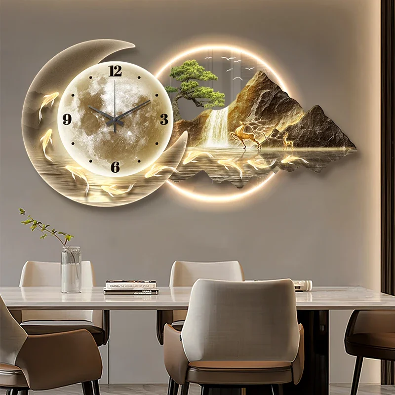 Art Mural Wall Clocks Living Room Luxury Digital Restaurant Nordic Wall Watch Silent Creative Led Reloj De Pared Home Decoration