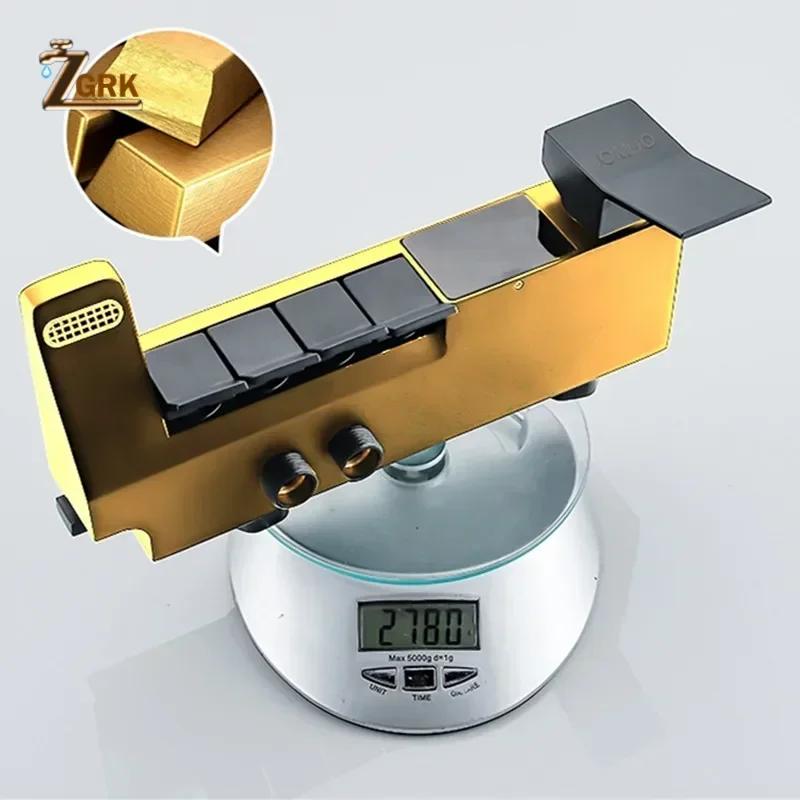 ZGRK Black Rainfall Faucets Set Wall Mounted Rain Shower System Storage Bath Shower Set Hot Cold with Spray Hand Shower