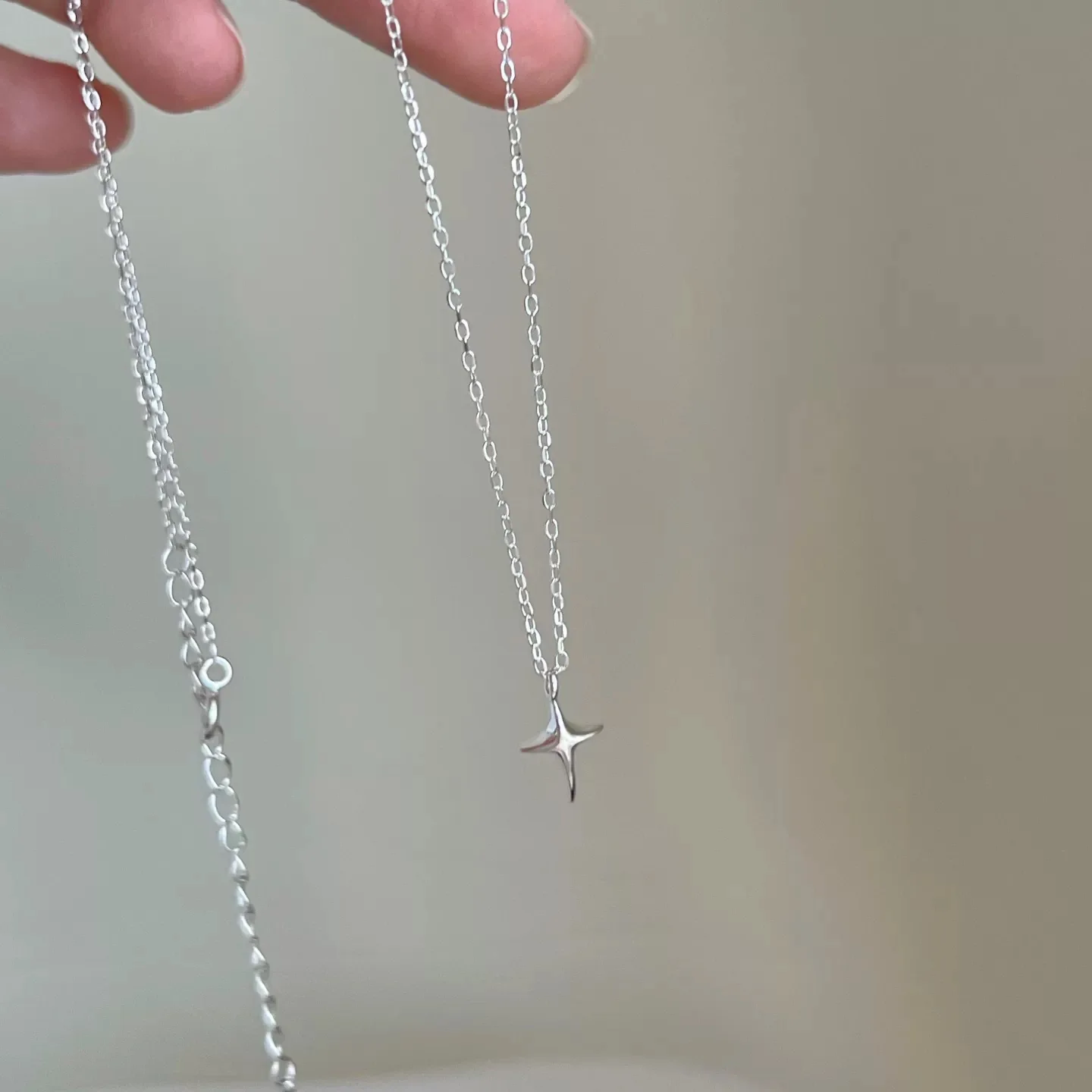 925 Sterling Silver Necklace For Women Adjustable Star Moon Double Layer Necklace O-Chain Choker Necklaces Birthday Gift Chocker
