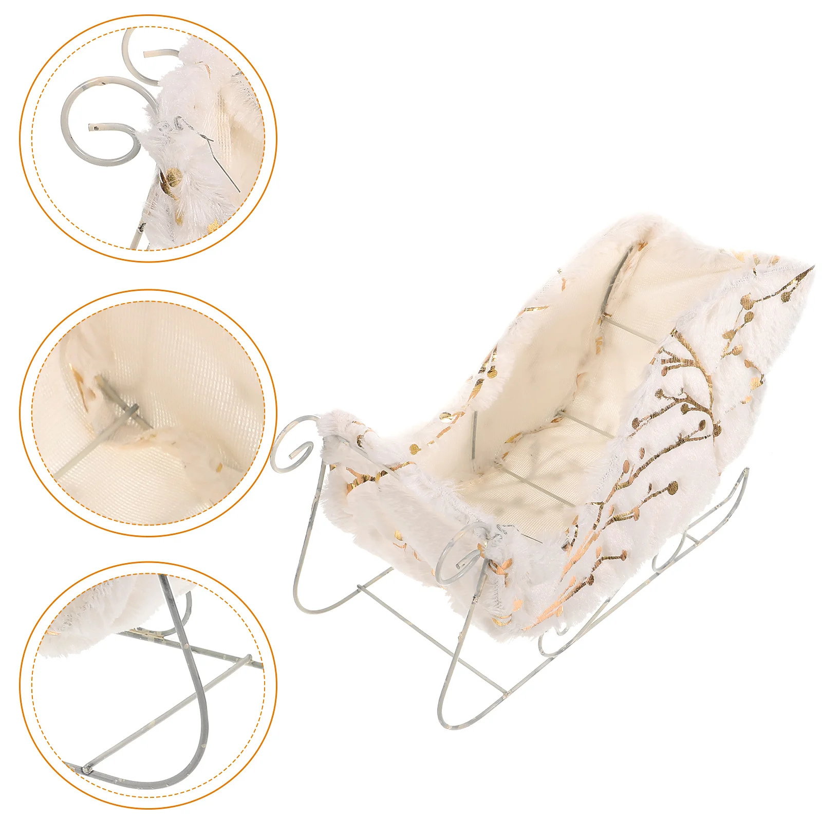 

Exquisite Sleigh Adornment Christmas Holiday Decor for Home Xmas Display Desktop Sleigh Decoration Festive Theme Party Prop