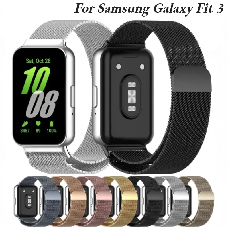 

Metal Loop Strap For Samsung Galaxy Fit 3 Smart watch Stainless steel Sports Bracelet band For Samsung Galaxy Fit 3 Belt Correa