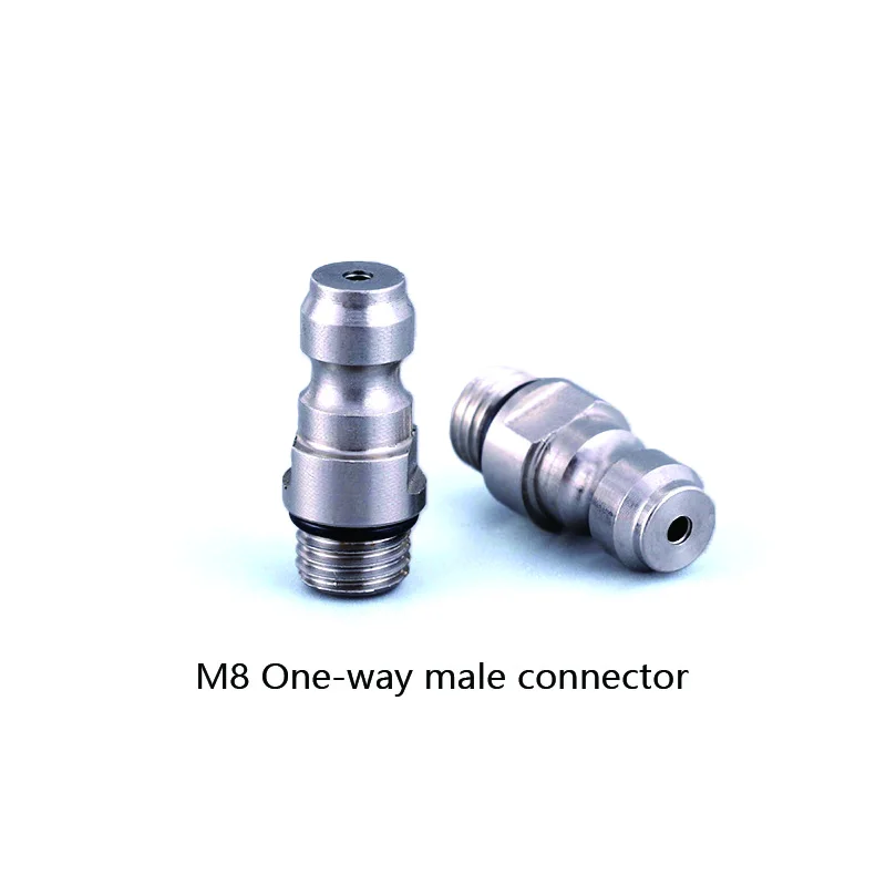 Pintura de aire bola suave CO2 buceo HPA M8 8MM unidireccional desconexión rápida cilindro de Gas masculino recarga piezas del regulador de llenado